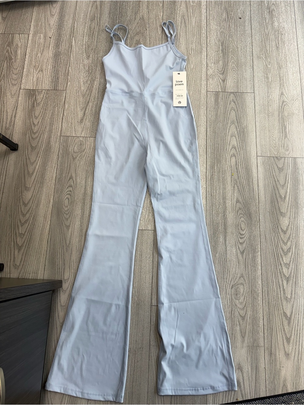 Love Poem Light Blue straight-Leg Jumpsuit Sz M